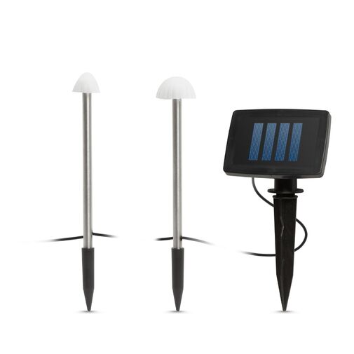 11243 • LED-es szolár lámpa - 12 db mini gomba - melegfehér - 28,5 cm x 4 m