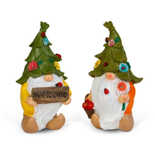 11422 • LED-es szolár manó - 2 féle - melegfehér LED - műgyanta - 10 x 8,5 x 18,5 cm