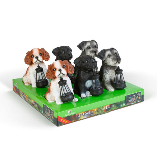 11430B • Szolár állatfigurák - 3 féle kutya - 1 x melegfehér LED - 14 cm