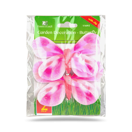 11692 • Kerti dekoráció - pillangó - 10 cm - csipeszes - 2 db / csomag
