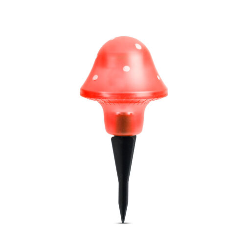 11704A • LED-es szolár gombalámpa - piros - 11 cm