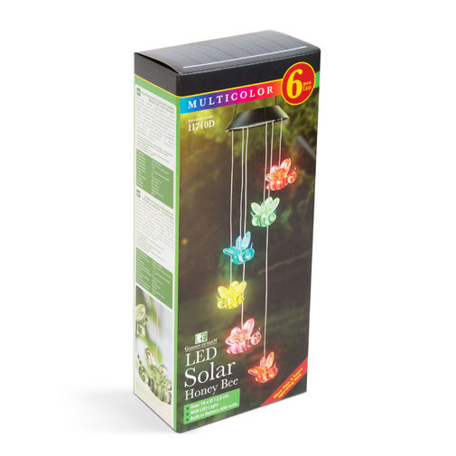 11740D • Felakasztható szolár lámpa - méhecske - RGB LED-del - 78 x 12,5 cm