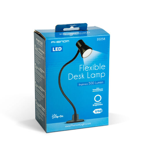 20258 • Flexibilis asztali lámpa - csipeszes - USB - állítható fényerő és színhőmérséklet - LED - fém