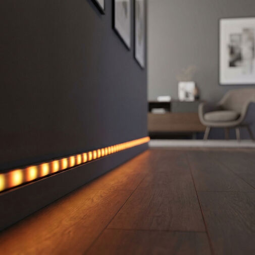 41010M1-BK • LED aluminium profil takaró búra - fekete - 1000mm (41010/41011hez)