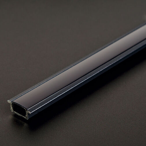 41011A1-BK • LED aluminium profil sín - 1000 x 23(17) x 8 mm - süllyeszthető U profil - fekete