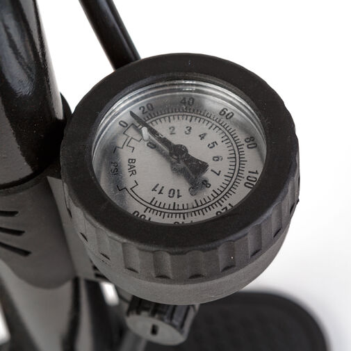 51065B • Kézi műhelypumpa / kerékpár pumpa - 38 x 500 mm - fekete