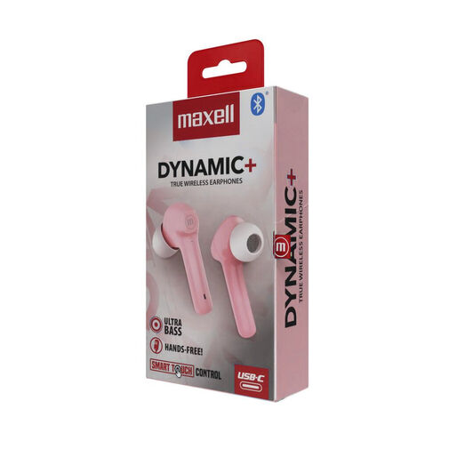 52043PK • Maxell BT Dynamic+TWS fülhallgató - rózsaszín