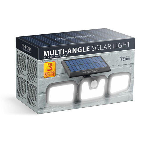 55284 • Mozgásérzékelős szolár reflektor - karos, forgatható - 3 COB LED