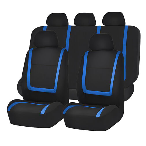 55670BL • Autós üléshuzat szett - kék / fekete - 9 db-os - HSA001