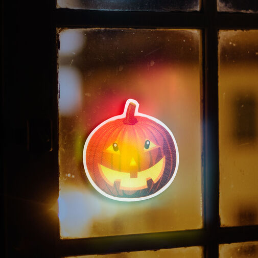 56512B • Halloween-i RGB LED dekor - öntapadós - tök