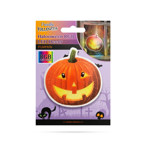56512B • Halloween-i RGB LED dekor - öntapadós - tök