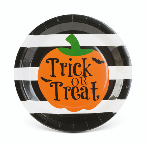 56630A • Halloween-i papírtányér - tök - kerek - 23 cm - 8 db / csomag