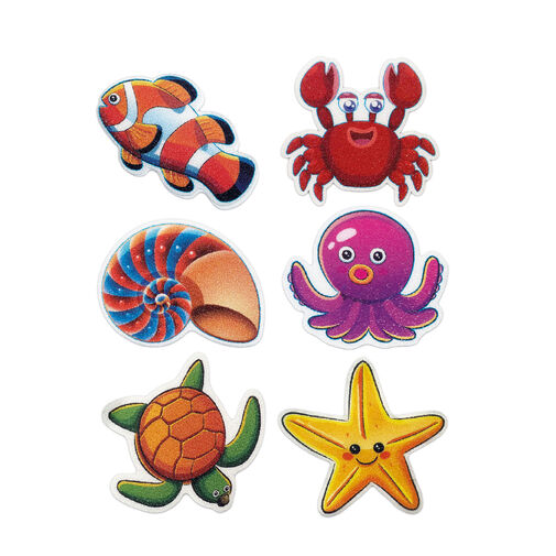 57395 • Öntapadós csúszásgátló - tengeri motívumok - 6 db / csomag