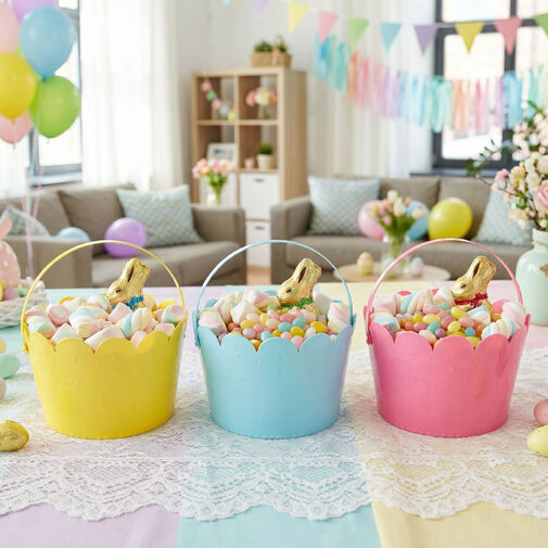 57972 • Húsvéti kiskosár - 3 féle szín - Ø20 x 13 cm