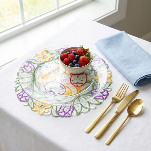 57976 • Húsvéti hímzett alátét -  Ø35 cm