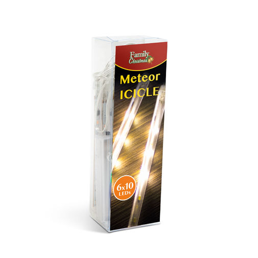 58038A • Meteor jégcsap - 60 LED - 11,5 cm - melegfehér - 3 x AA