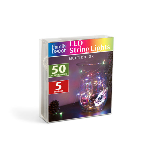 58041B • LED fényfüzér - 5 m - 50 LED - multicolor - 3 x AA