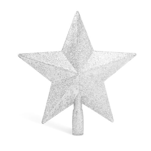 58065B • Karácsonyfa csúcsdísz - csillag alakú - 20 x 19 cm - ezüst