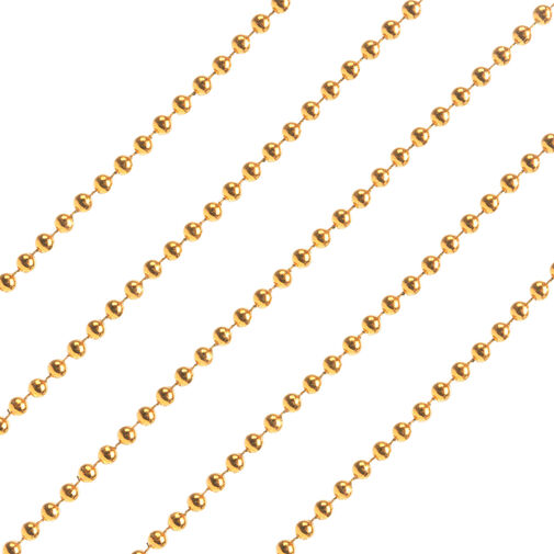 58244A • Dekor gyöngyfüzér - arany színben - 2 m