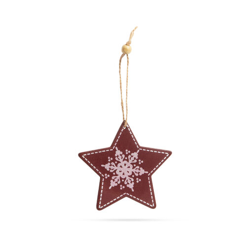 58247E • Karácsonyfadísz - csillag - akasztható - 9,6 x 9,3 cm