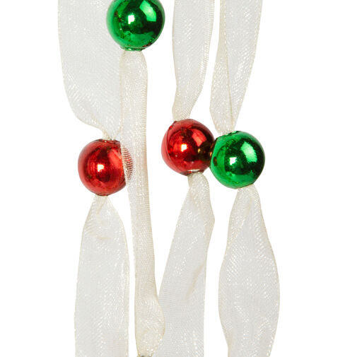 58615C • Karácsonyi organza girland - 2,7 m - 10 mm - többszínű