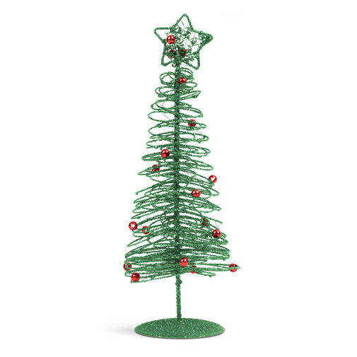 58622D • Karácsonyi, glitteres, fém karácsonyfa - 28 cm - zöld