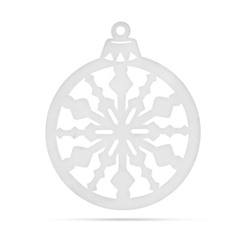 58624C • Karácsonyi dekor - gömbdísz - 36,5 x 44 cm - fehér / arany
