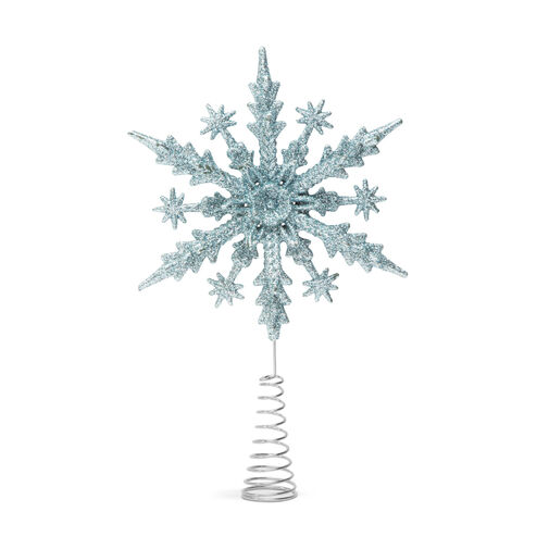 58678A • Karácsonyfa csúcsdísz - hópehely alakú - 22 x 15 cm - világoskék