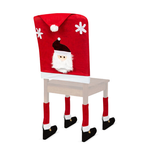 58737A • Karácsonyi székdekor szett - Mikulás - 50 x 60 cm - piros/fehér