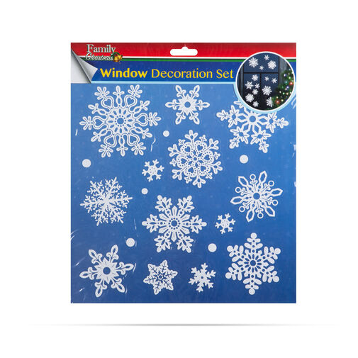 58743 • Karácsonyi ablakdekor szett  jégkristály - papír, fehér
