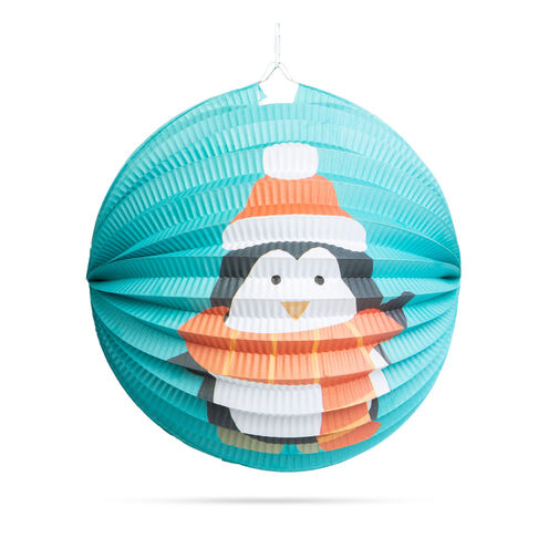 58765C • Karácsonyi lampion - Pingvin mintával - 25 cm