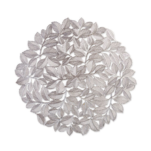 58861B • Tányéralátét - ezüst - fémes hatású - kör - PVC - 38 cm