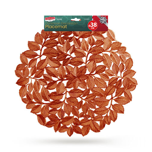 58861C • Tányéralátét - bronz - fémes hatású - kör - PVC - 38 cm