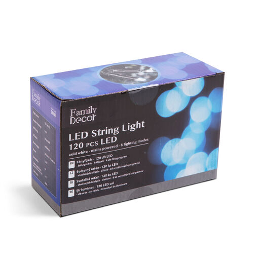 58916 • LED-es fényfüggöny - hópehely - 3 x 0,75 m - 224 hidegfehér LED - IP44