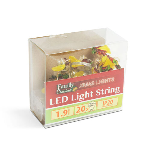 58925 • LED fényfüzér - csengettyű - 2,2 m - 20 LED - melegfehér - 2 x AA