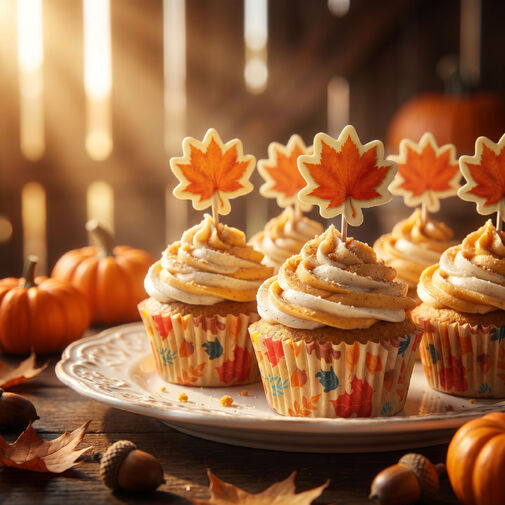 59048A • Muffin papír szett - pálcikákkal - 24 + 24 db