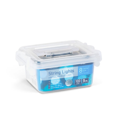 59766C • Fényfüzér - 5 m - hidegfehér - 100 LED - 100-240V - 6W - zöld kábel