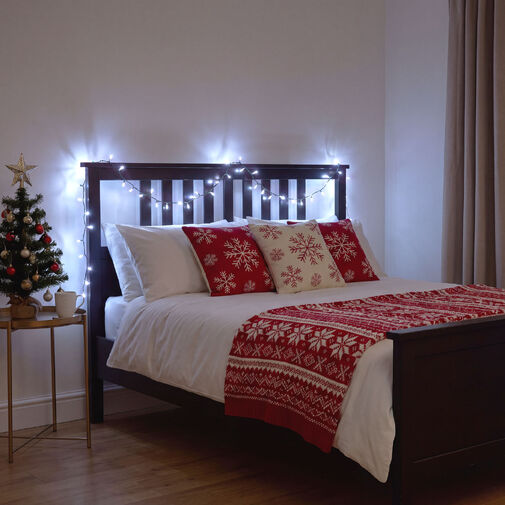 59767C • Fényfüzér - 10 m - hidegfehér - 200 LED - 100-240V - 6W - zöld kábel
