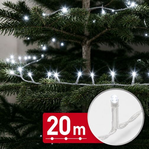 59768CT • Fényfüzér - 20 m - hidegfehér - 400 LED - 220-240V - 6W - átlátszó kábel