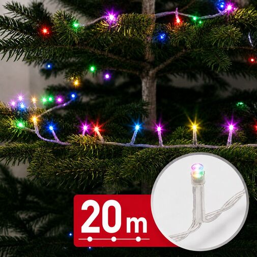 59768T • Fényfüzér - 20 m - színes - 400 LED - 100-240V - 6W - átlátszó kábel