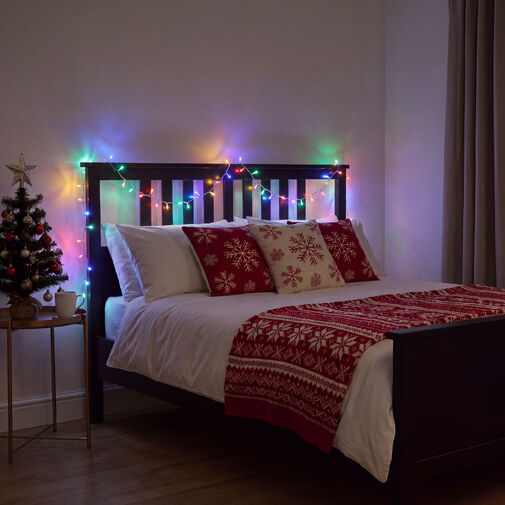 59769T • Fényfüzér - 30 m - színes - 600 LED - 220-240V - 6W - átlátszó kábel