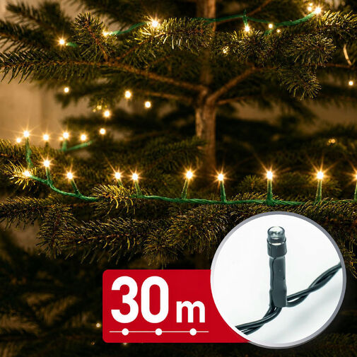 59769W • Fényfüzér - 30 m - melegfehér - 600 LED - 220-240V - 6W - zöld kábel