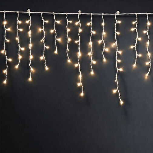 59770W • Fényfüzér függöny - 15 m - melegfehér - 600 LED - 100-240V - 6W - átlátszó kábel