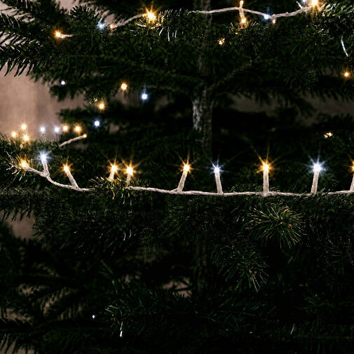 59774 • Fényfüzér - 10 m - 400 melegfehér & 100 hidegfehér LED - 100-240V - 6W - fehér kábel