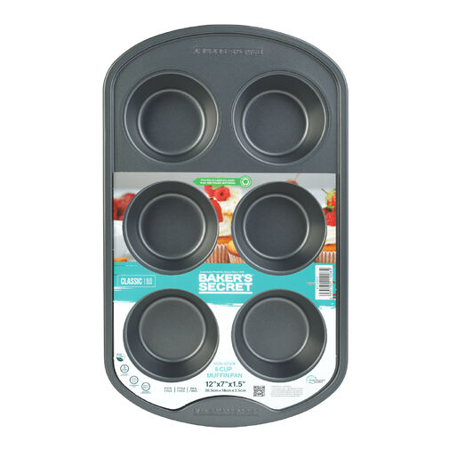 BS10006 • Baker’s Secret Classic Line 6 darabos muffin sütőforma - 31,3 x 18,6 x 3,6 cm