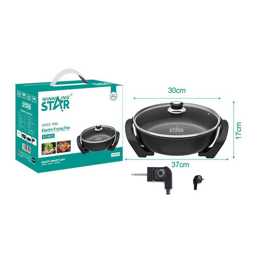 DA00465 • WinningStar - Tapadásmentes asztali serpenyő - 1500 W - fekete